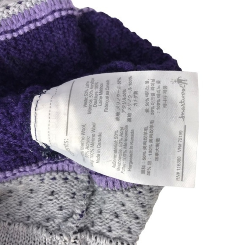 SmartWool purple / grey merino wool blend beanie - Picture 4 of 6